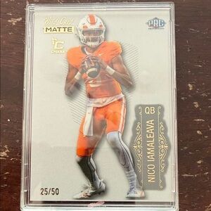Nico Iamaleava Rookie Football Card - Orange & White